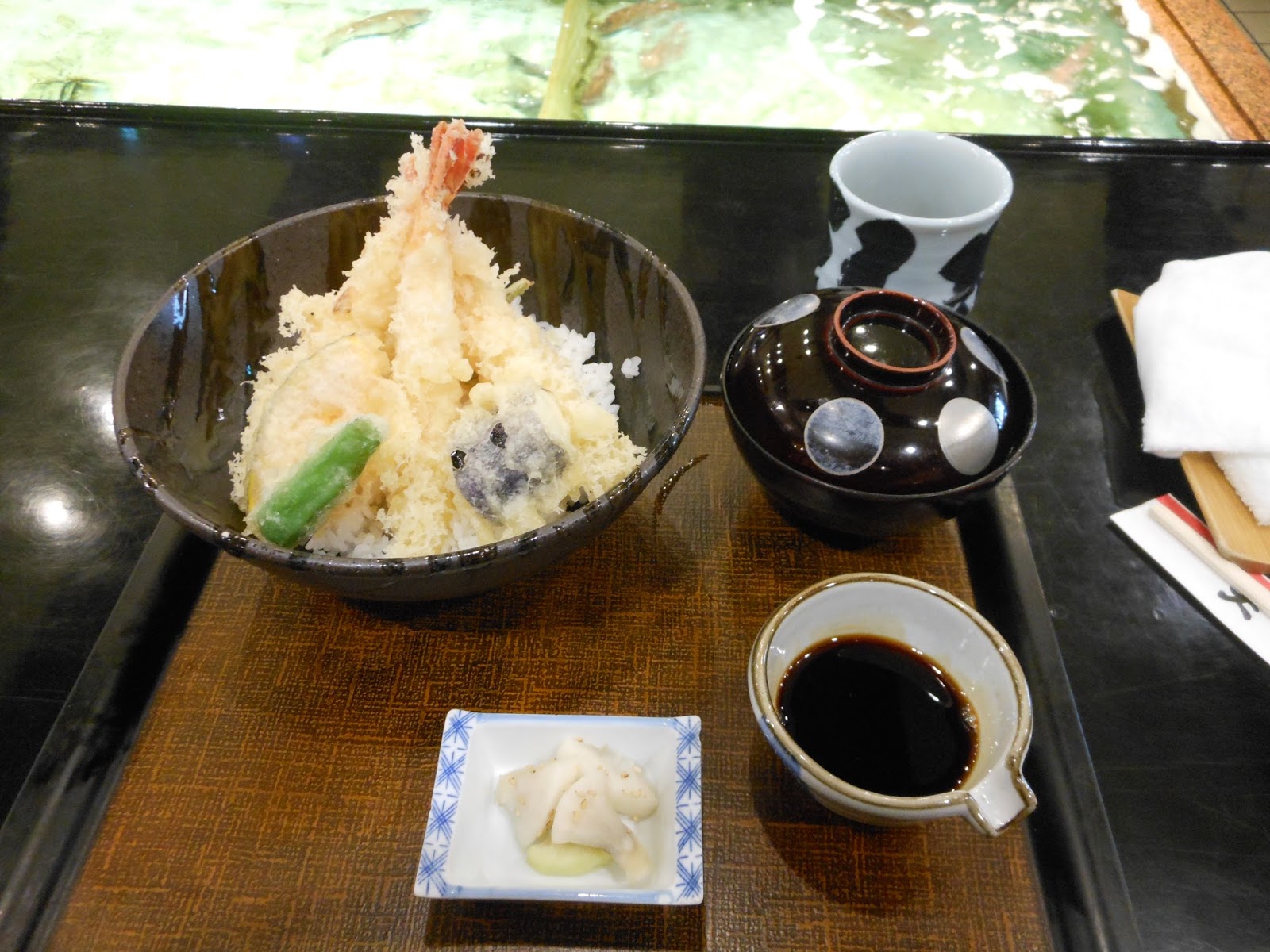 restaurant with koi pond