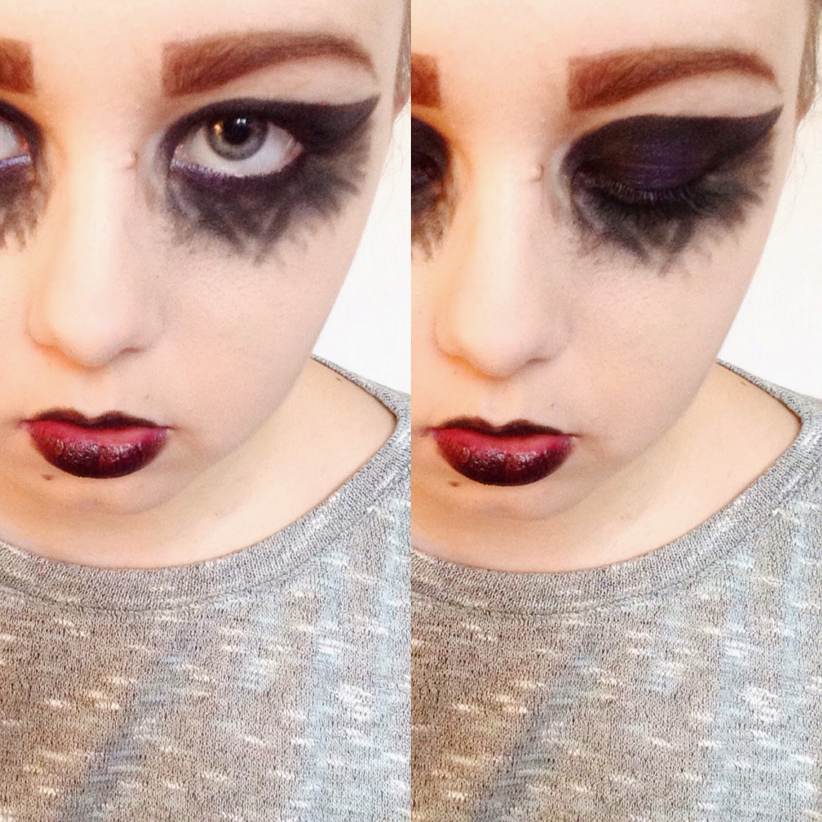Katie Johnson Striking Scary Frightening Dark Angel Makeup Tutorial