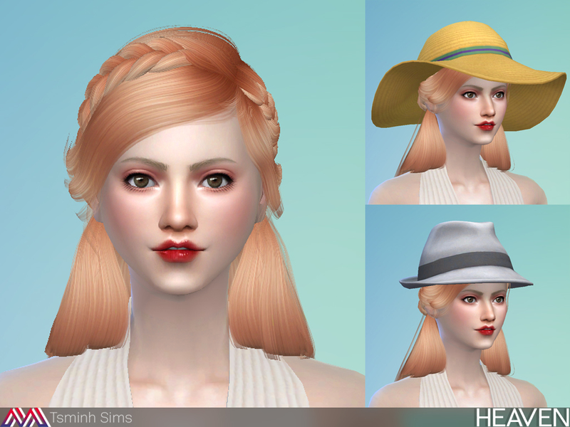 Sims 4 CC's The Best Heaven ( Hair 33 ) by TsminhSims