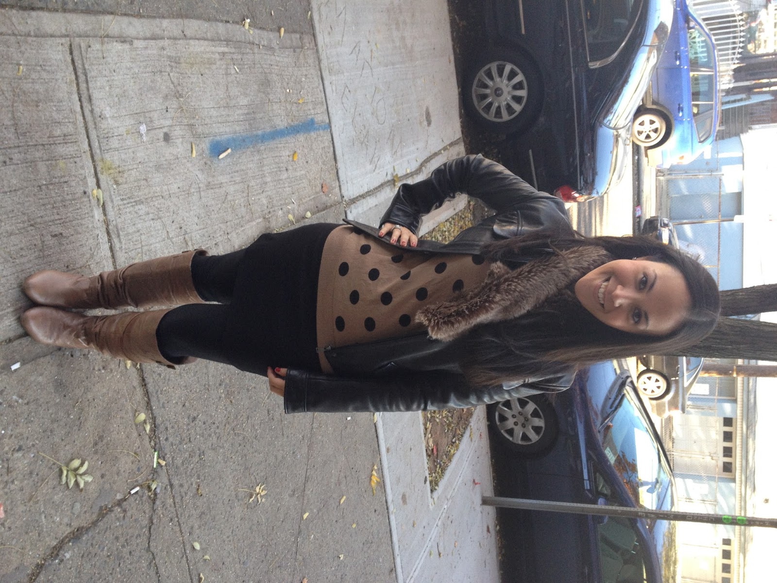 Black And Maroon Polka Dot Women's Boots