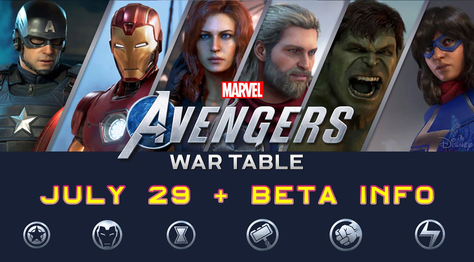Play Avengers Beta Watch Second WAR TABLE Information | Disney Magical Kingdom Blog