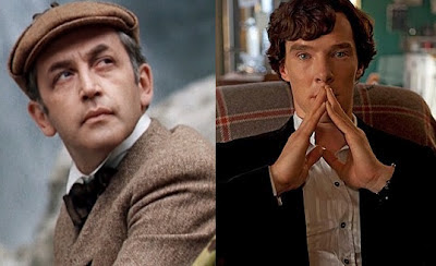 Vasily Livanov and Benedict Cumberbatch as Sherlock Holmes Vasily Livanov and Benedict Cumberbatch as Sherlock Holmes