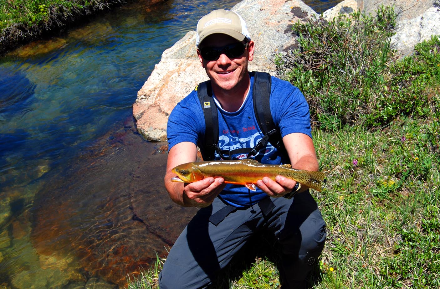 High Altitude Fly Fishing Wind River Golden Trout July 2011