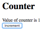 Value of counter is 1