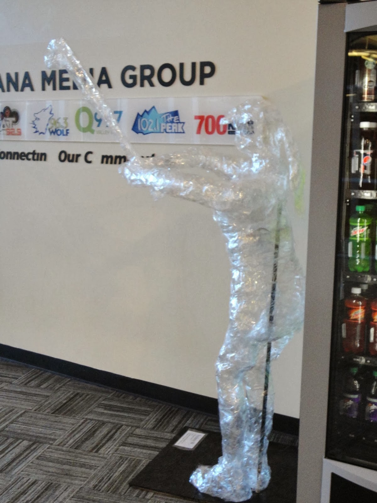 Upper Room Arts Packing Tape Body Sculptures