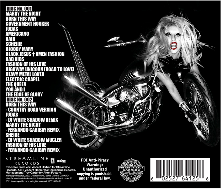 lady gaga born this way special edition cover art. makeup While Lady Gaga was