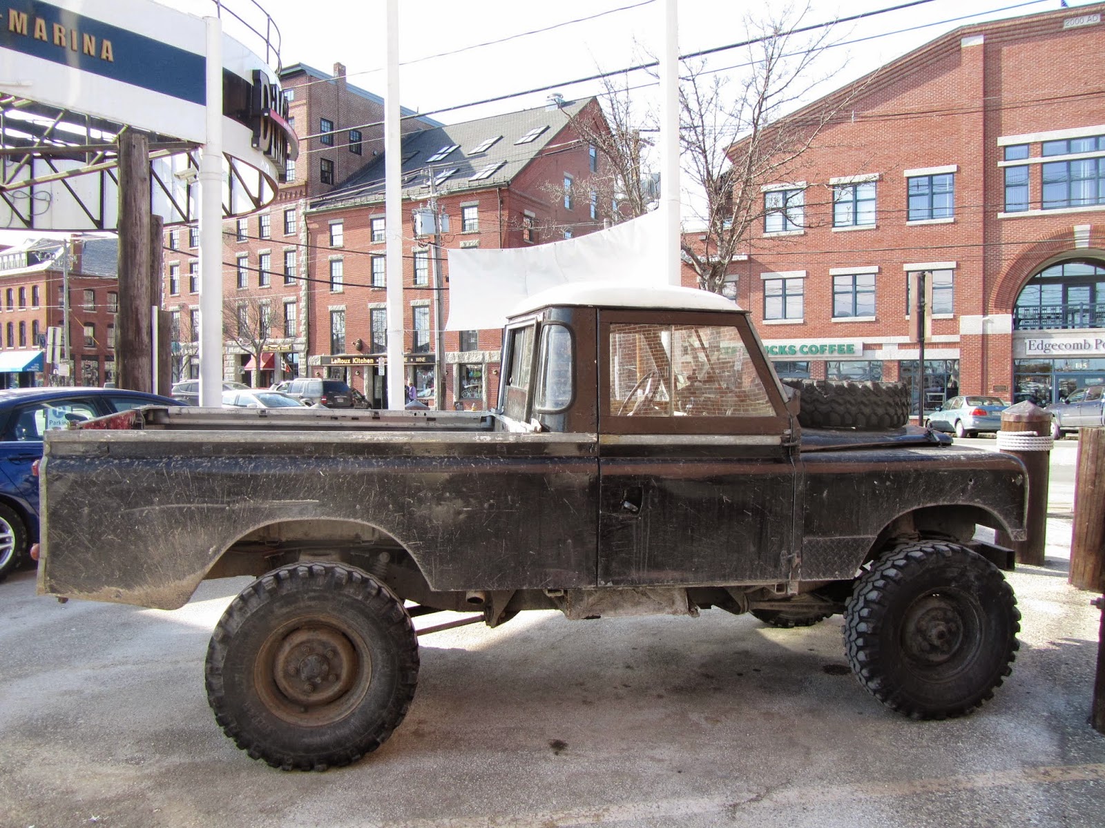 autoliterate 2 Land Rovers, Portland Maine.