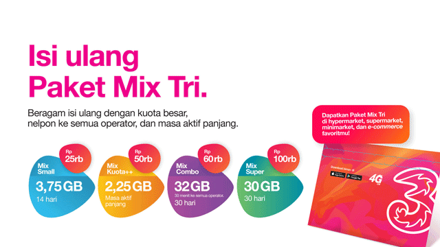 Paket Mix 3 Tri Kuota 32gb Harga Cuma Rp 60 Ribu 2021