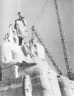 Abu Simbel, the Great Temple, chopping giant statues Abu Simbel, the Great Temple, chopping giant statues