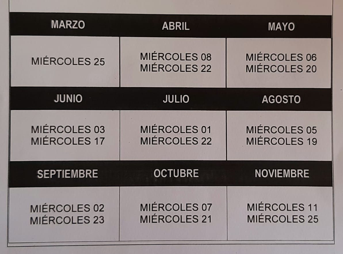 calendario de Sesiones del HCD San Miguel