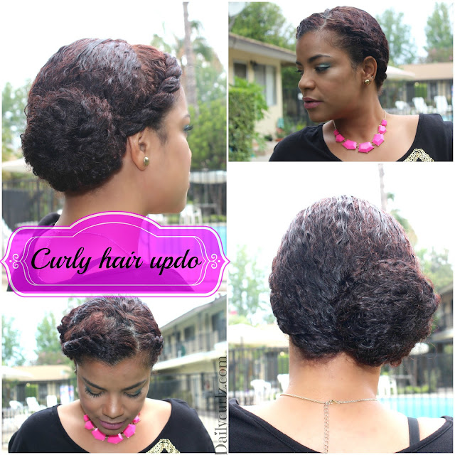 curly hair updo