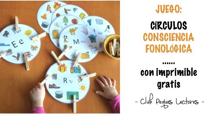 Juego Círculos de conciencia fonológica, para poner las