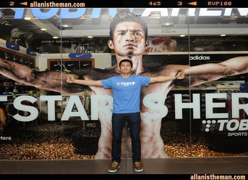 James Yap half naked in sports store ad campaign