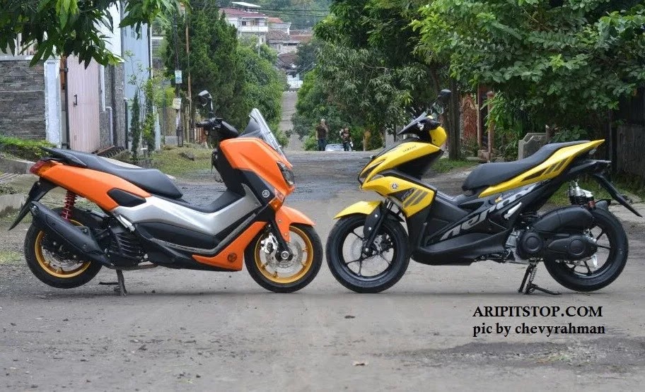 Adu ganteng yamaha aerox 155 vs nmax 155,, gagah yang mana sob