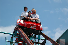 Roller Coaster Thrill Ride at Tibidabo Amusement Park, Barcelona
