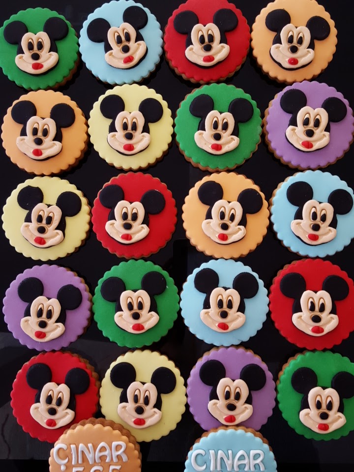 Butik Pasta Kurabiye Makaron Mickey Mouse Kurabiye