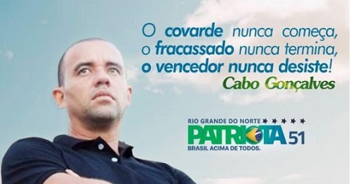 Resultado de imagem para cabo gonçalves candidato a deputado federal