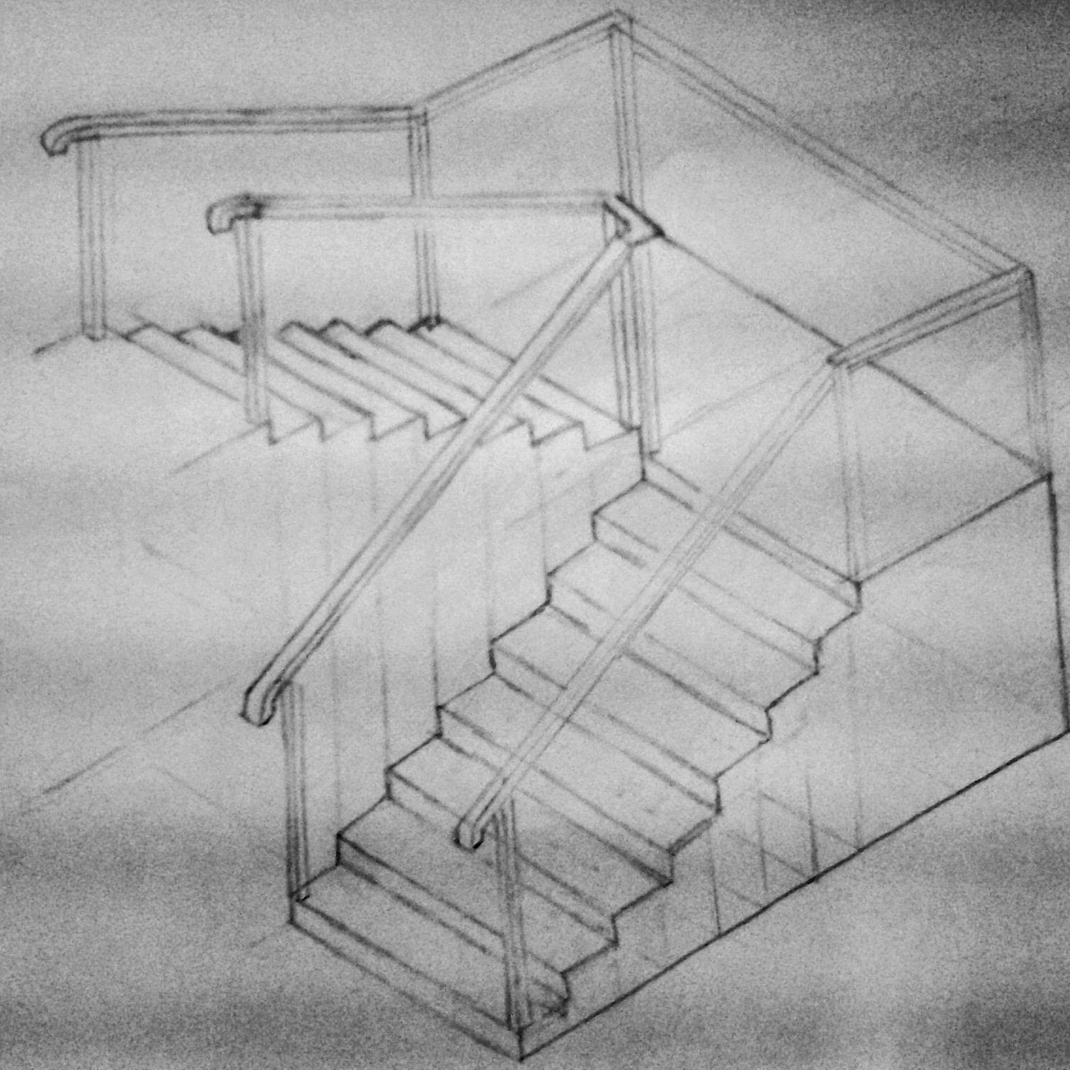 Medios de Expresión I: Escaleras en Perspectivas Paralelas