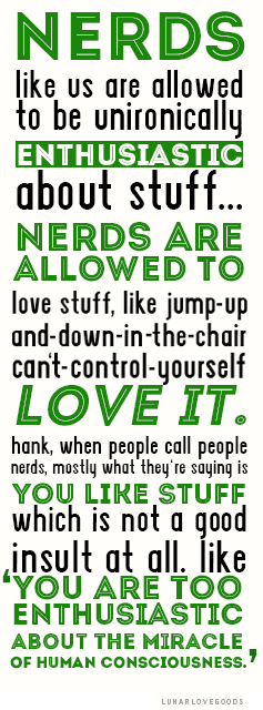 Mr. John Green explica o que é um nerd: