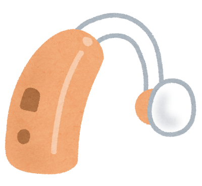 補聴器のイラスト（耳掛け型）