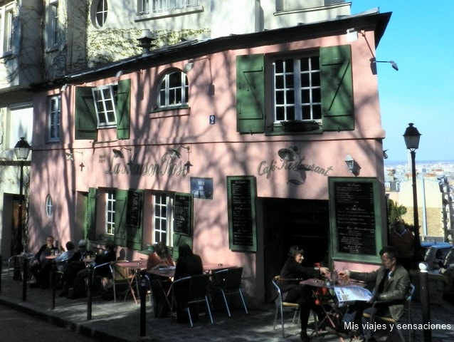 café La Maison Rose, barrio de Montmartre, París