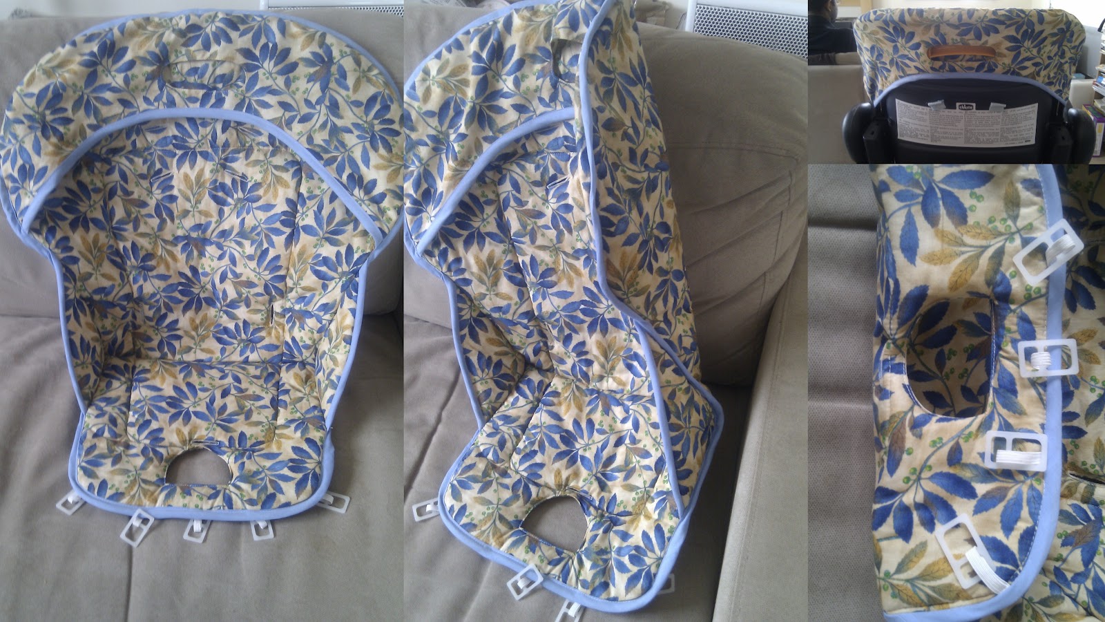 Crafty Mom Homemade High Chair Cover