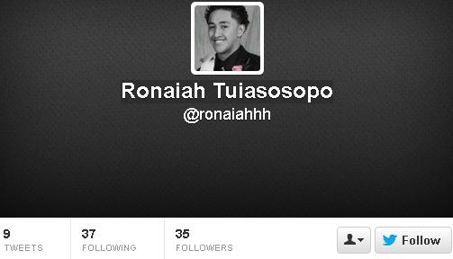 Pundit Press: Ronaiah Tuiasosopo Twitter Found
