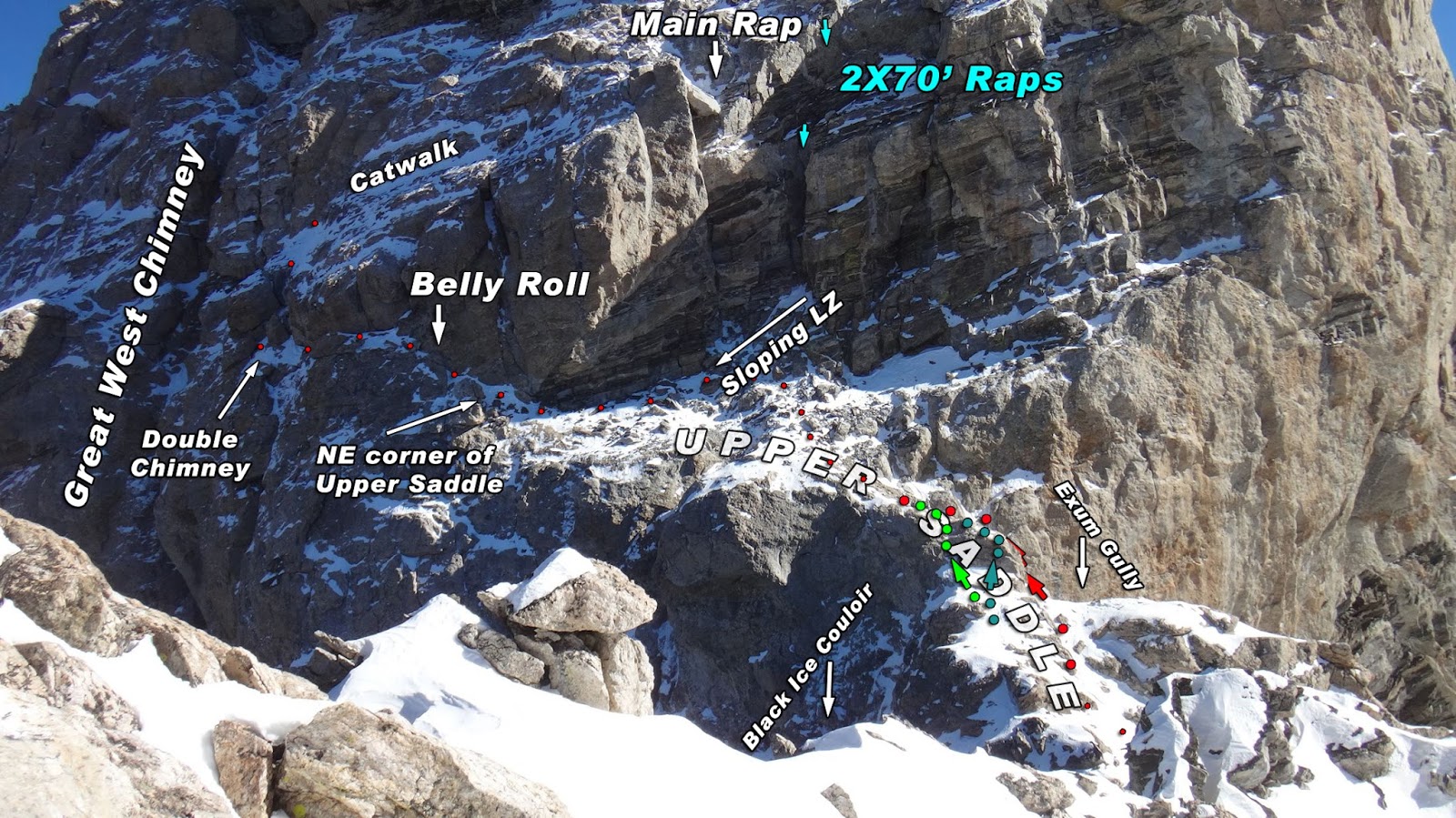 WYOMING WHISKEY MarkedUp Grand Teton Climbing Route Images