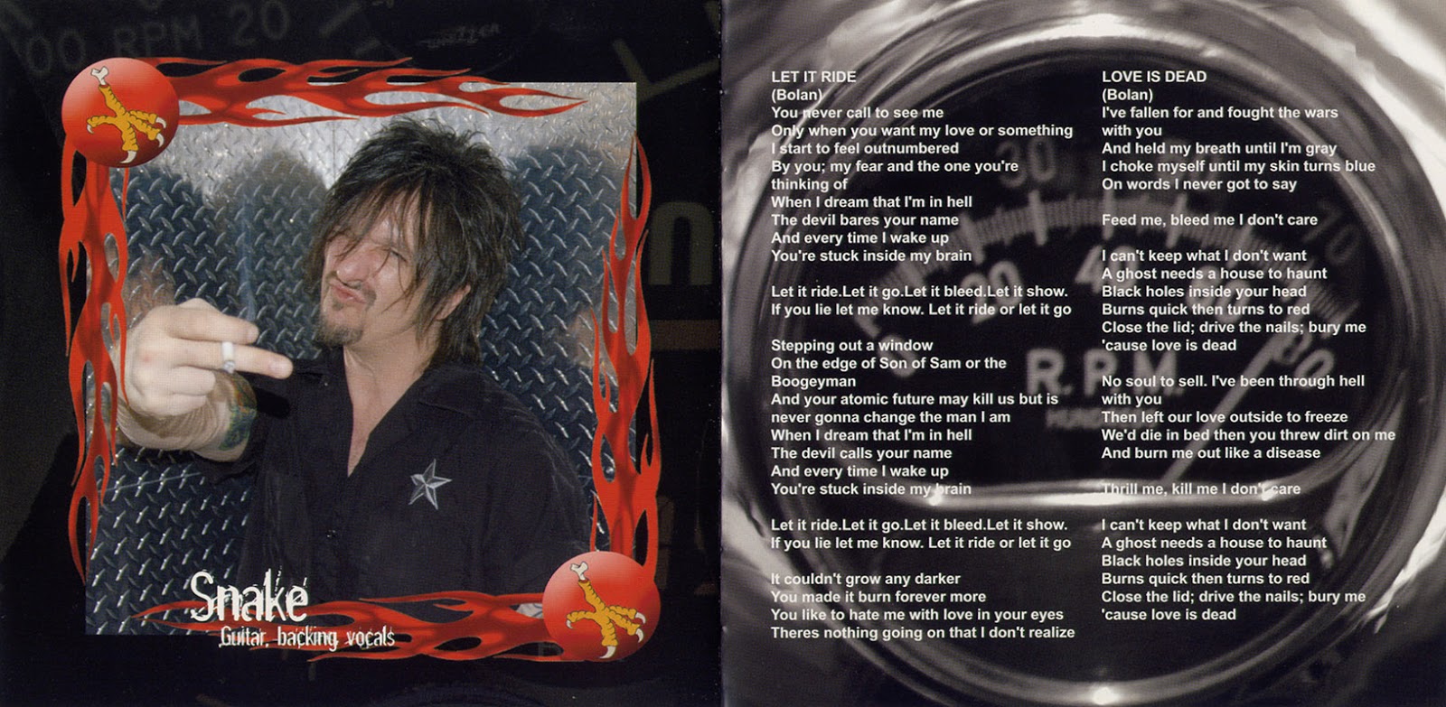 Encarte Skid Row Revolutions Per Minute Encartes Pop