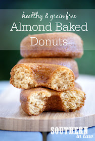 Easy Four Ingredient Healthy Baked Donuts Recipe | healthy, low fat, gluten free, no butter, no oil, clean eating friendly, refined sugar free, dairy free, low calorie