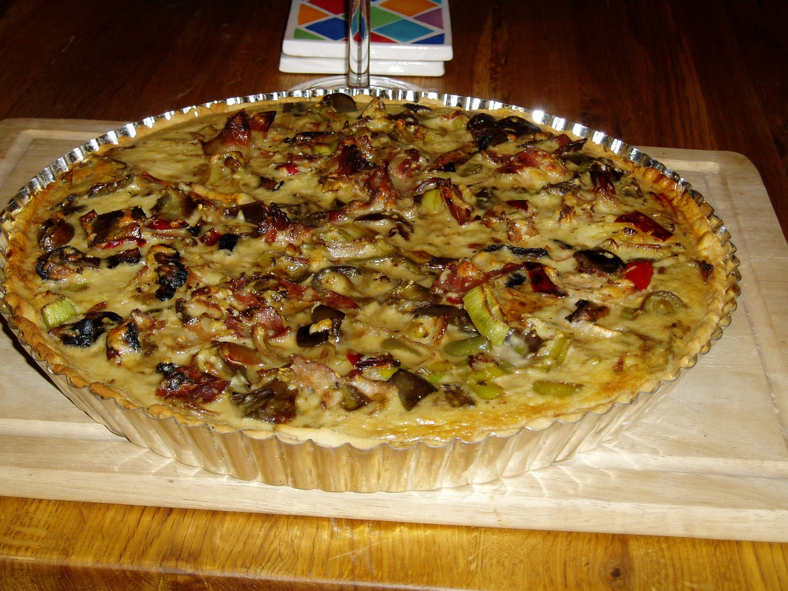 Bulgarian Village Recipe's Aubergine, Leek & Bacon Tart