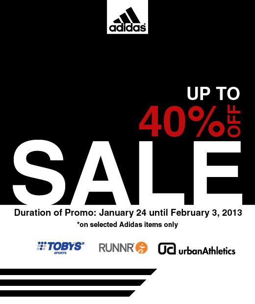 Manila Shopper: Adidas Sale at Toby's, RUNNR & Urban Athletics: Jan ...