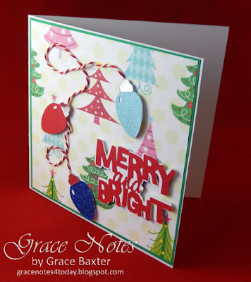 Merry and Bright, Christmas card. Designed by Grace Baxter