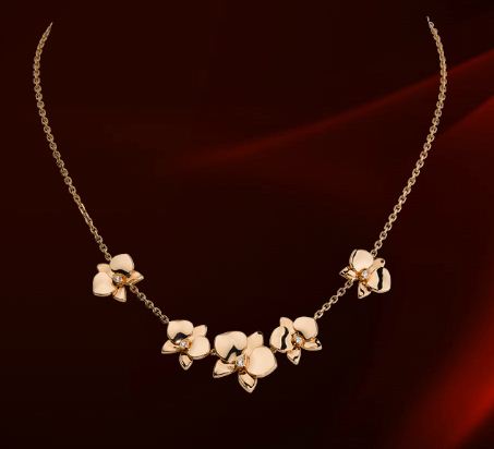 cartier gold flower necklace