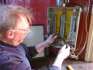 John repairing and checking wiring