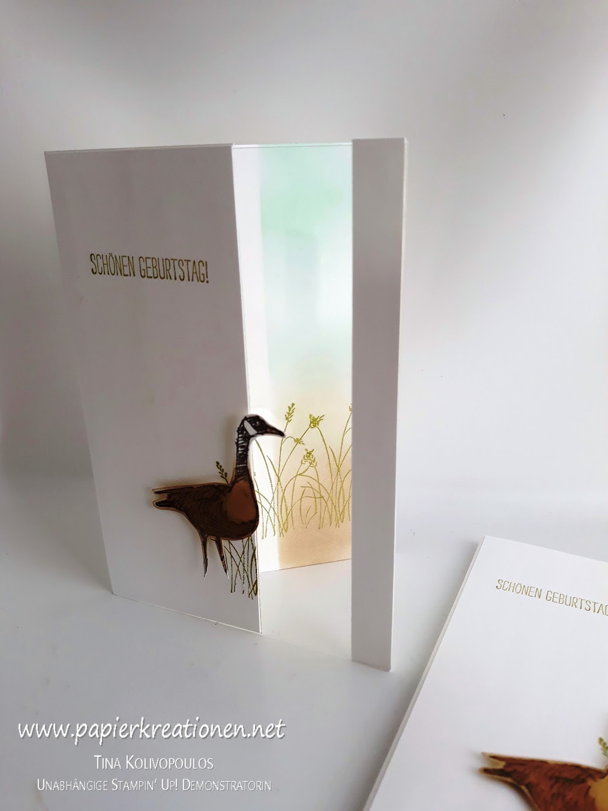 Papierkreationen Net Geburtstagsgruss Mit Kanadagans