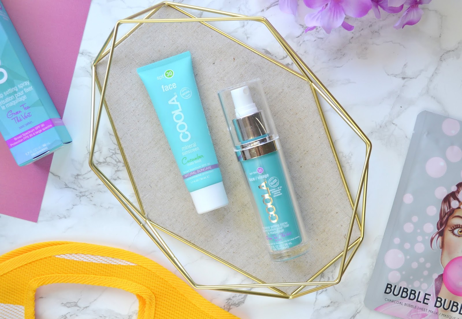 SUNSCREEN SUNDAY The Duo COOLA Green Tea Makeup Setting Spray and