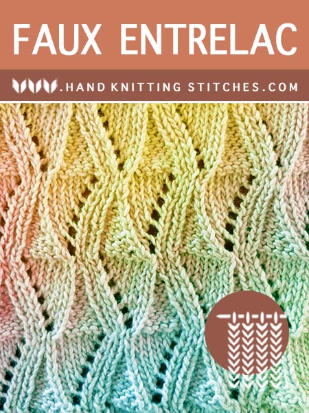 The Art of #LaceKnitting - Faux Entrelac Lace Pattern.