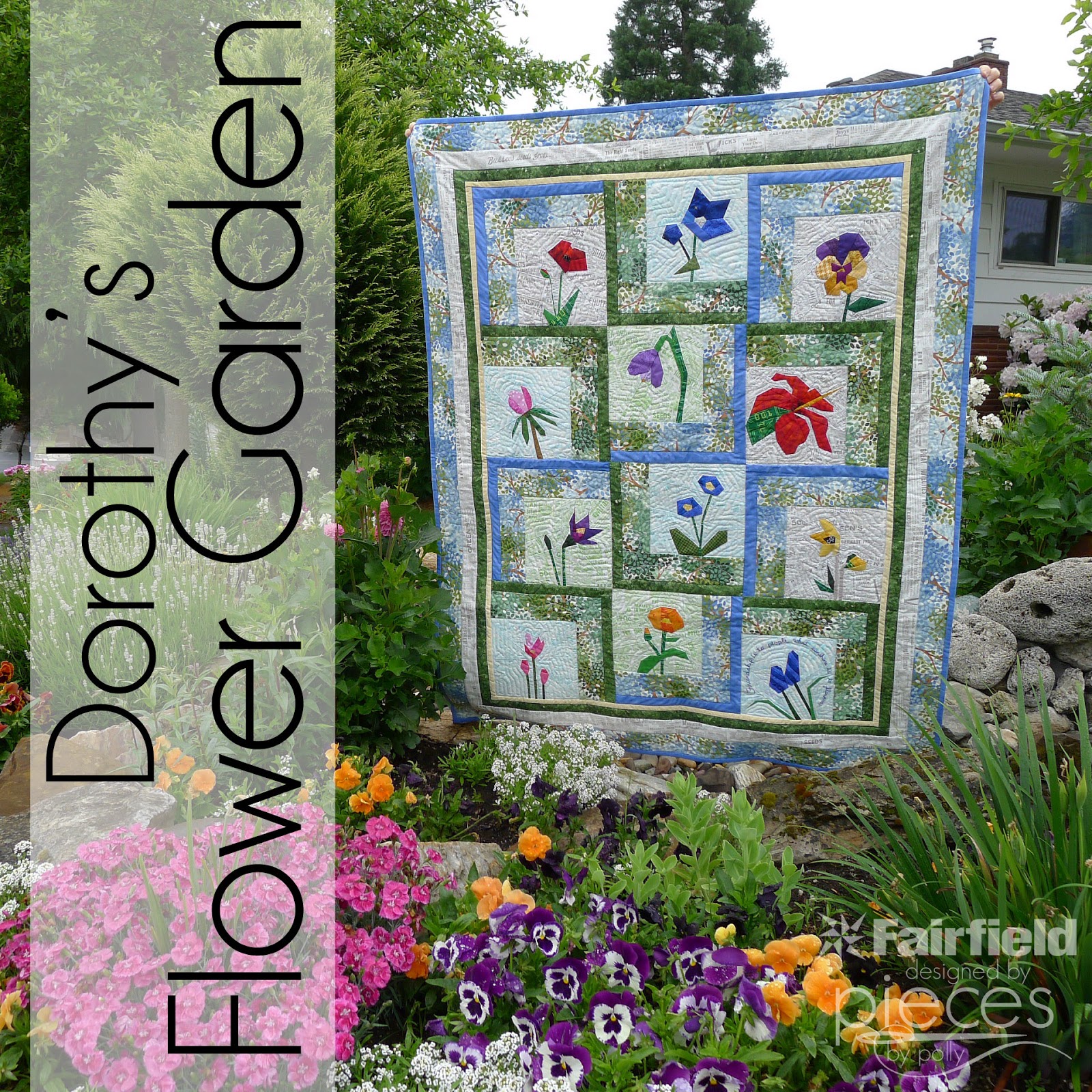 pieces by polly layout and pattern for dorothys flower garden quilt paper pieced flower patterns