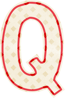 Original Alfabeto con Rombos y Orilla Roja. 
