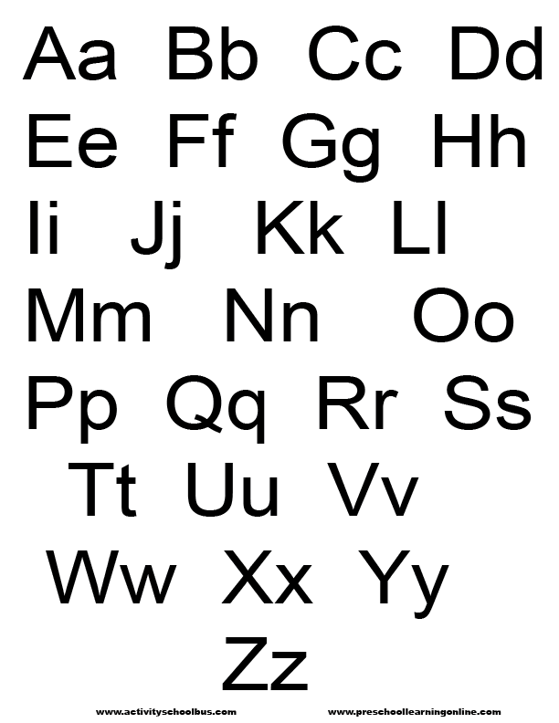 Printable Alphabet Free