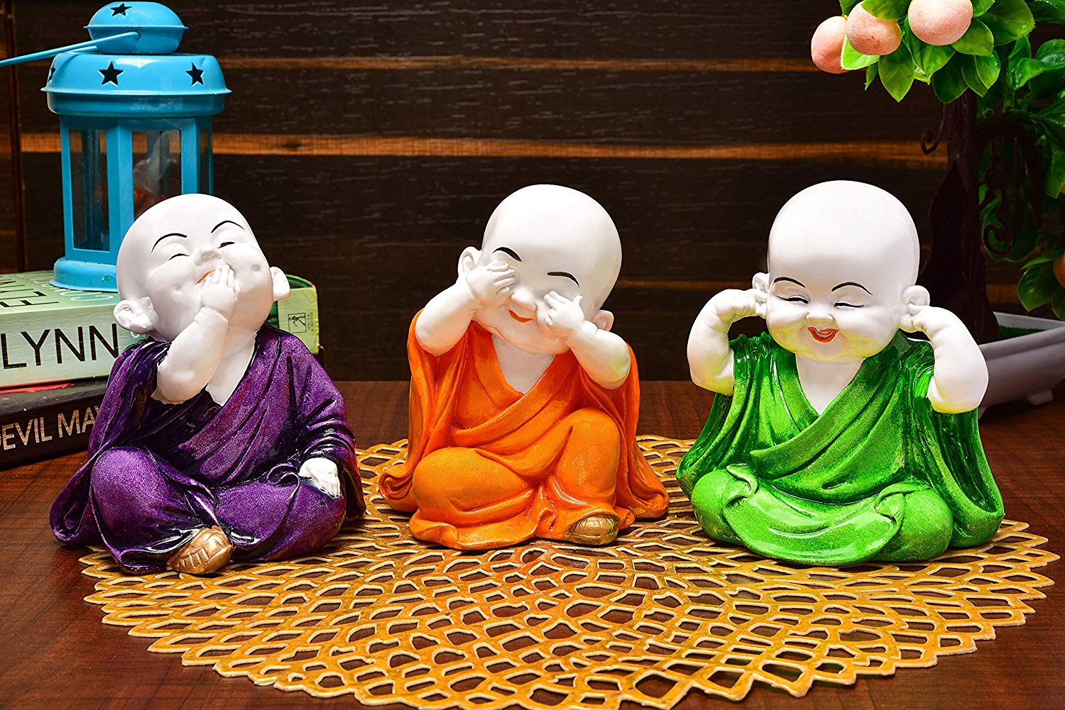 Laughing Baby Buddha Resine Showpiece