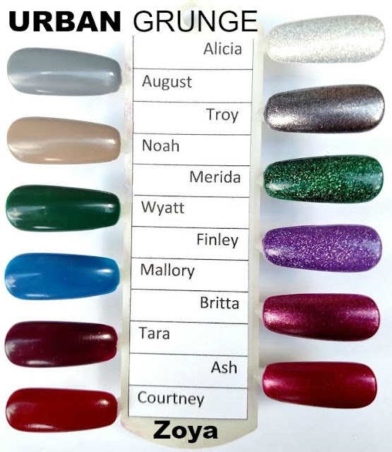 zoya urban grunge swatches