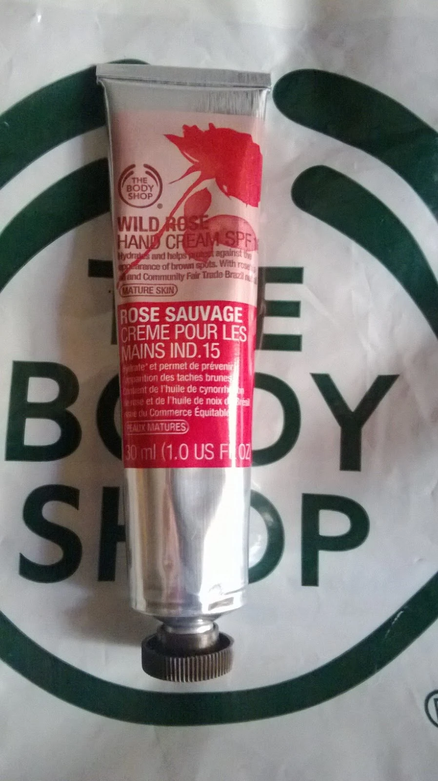 The Body Shop Wild Rose Hand Cream SPF 15 Review