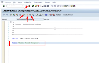 How to create SAP ABAP Hello World Program