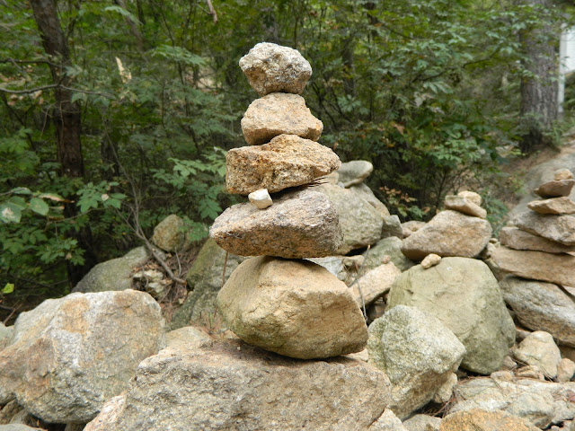 Pagoda-like stacking stones found on Namsan mountain in Gyeongju