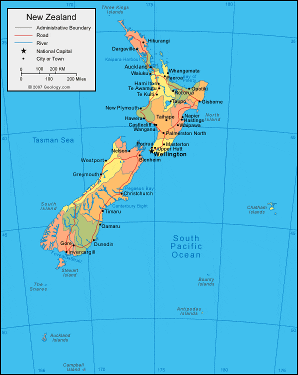 the island or islands of new zealand