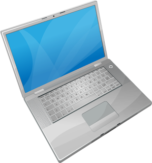 Portátil o laptop blanco - vector