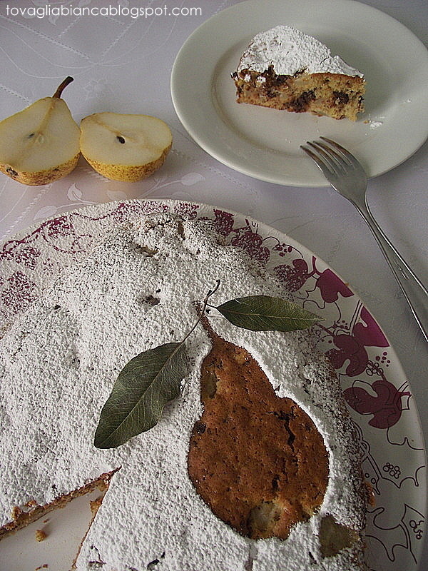 torta con pere e cioccolato