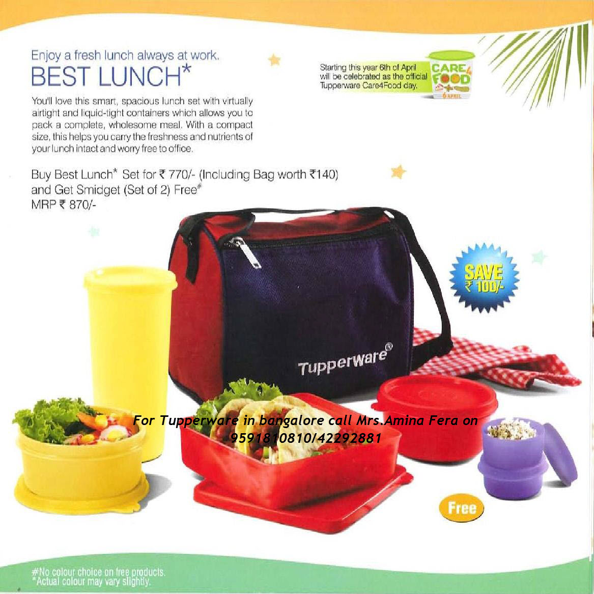 Tupperware chennai Tupperware India August 2013 Consumer flyer